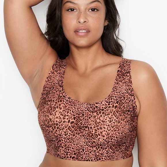 VS L / XL / XXL ( L-XXL Lounge Unlined Scoop Bra Leopard Animal Print NWT - Picture 1 of 6